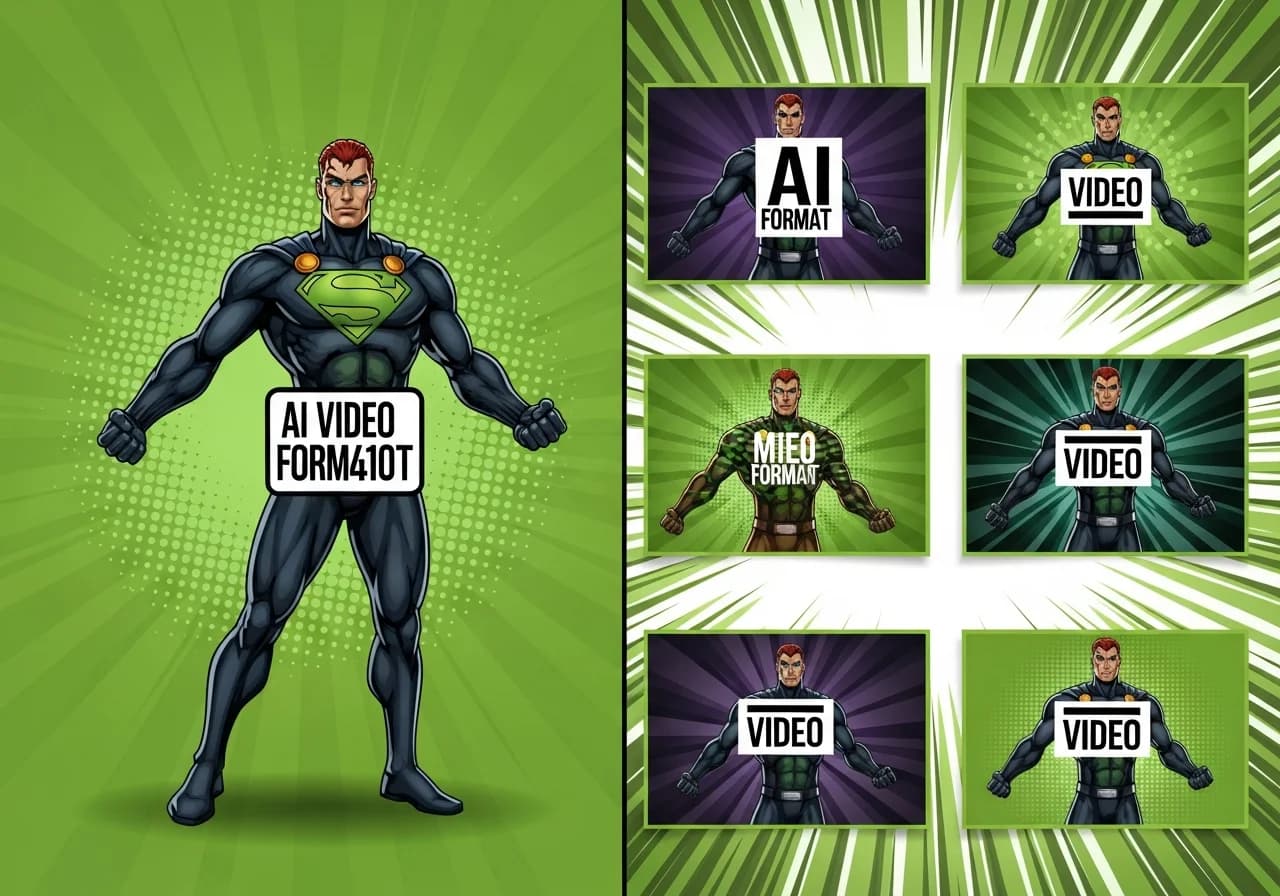 Cover Image for A dramatic split-screen showing six different AI video format styles: a glowing S-tier ranking grid, a UGC-style AI avatar holding a product, a dark horror narration scene, a POV historical recreation of ancient Rome, a faceless documentary with animated charts, and rapid-fire visual edits with neon transitions. The background features TikTok, Instagram, and YouTube icons with engagement metrics (likes, shares, views) exploding upward in bright colors. The overall mood is electric and futuristic, suggesting massive viral potential.